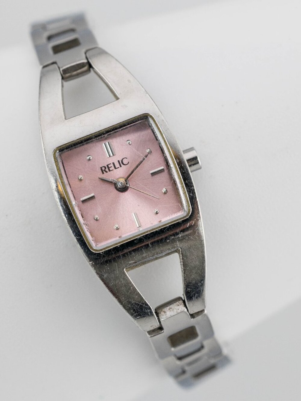 Relic ZR33544 All Stainless Steel Quartz Analog Women's Watch New Battery